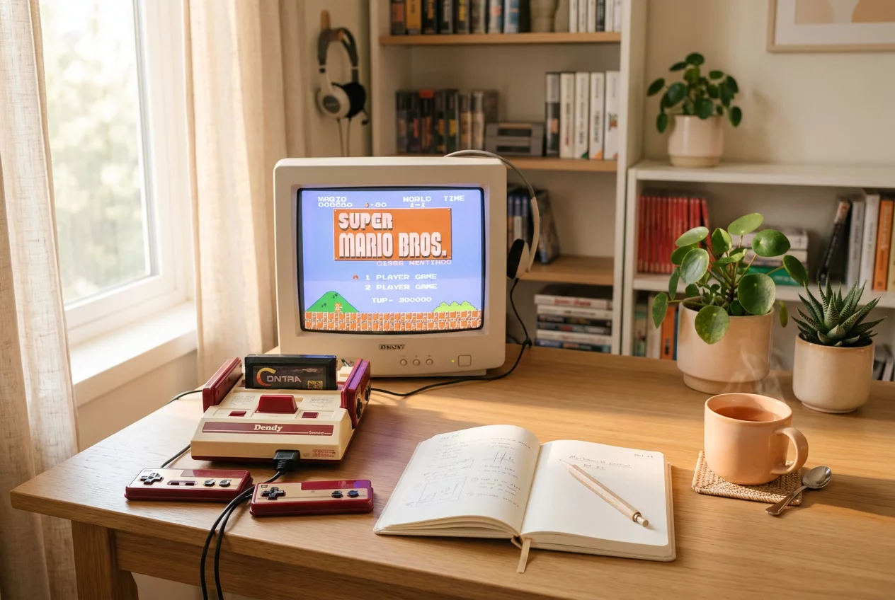 Cozy gaming atmosphere